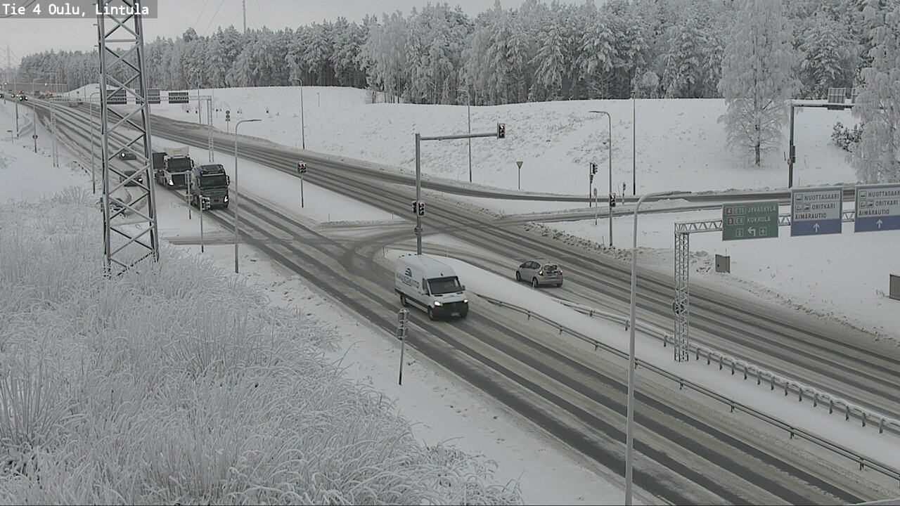 Weather Camera Image Väg 4 Uleåborg, Lintula, Oulu, Pohjois-Pohjanmaa
