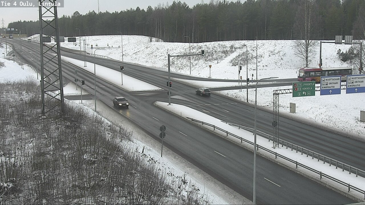 Weather Camera Image Väg 4 Uleåborg, Lintula, Oulu, Pohjois-Pohjanmaa