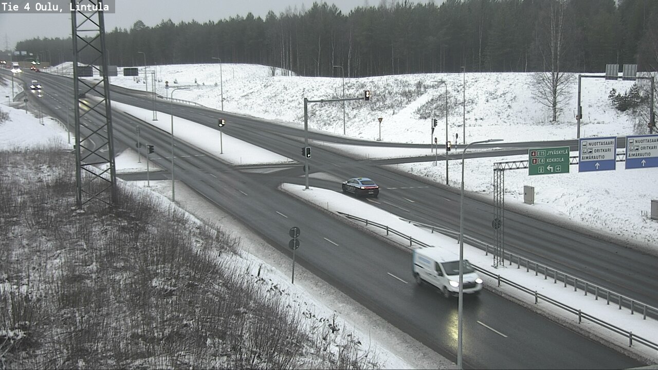 Weather Camera Image Väg 4 Uleåborg, Lintula, Oulu, Pohjois-Pohjanmaa