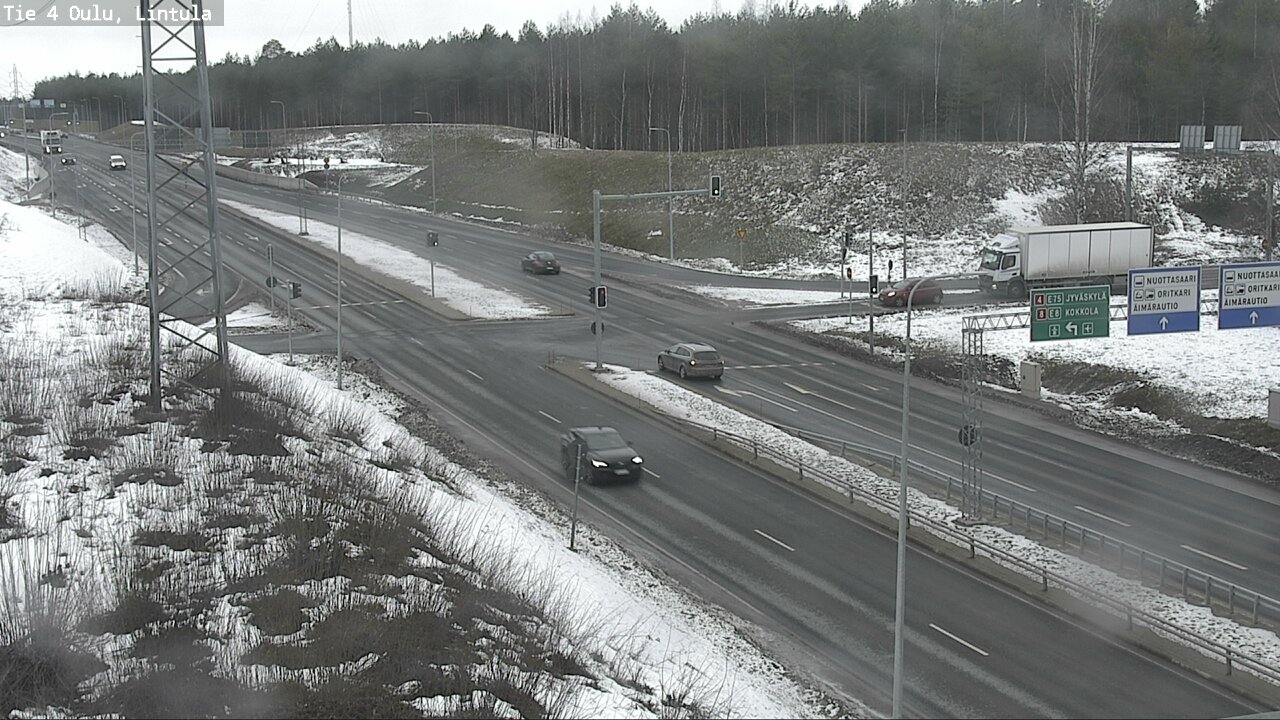 Weather Camera Image Road 4 Oulu, Lintula, Oulu, Pohjois-Pohjanmaa