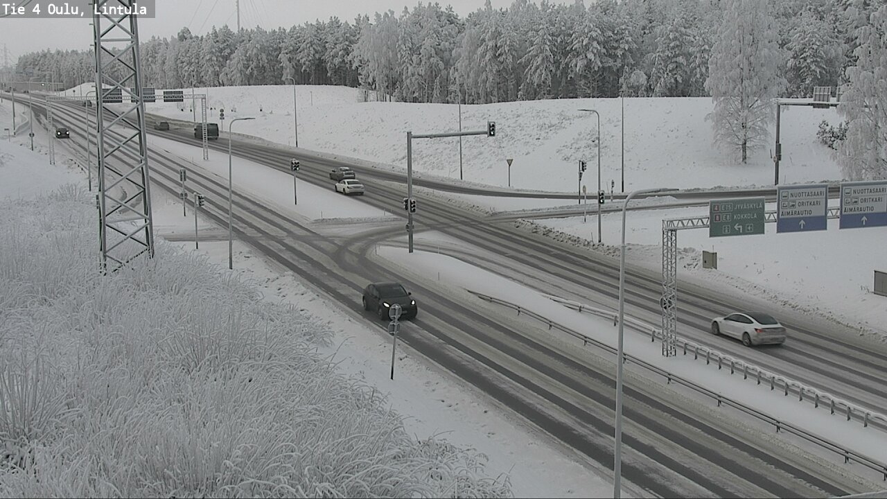Weather Camera Image Väg 4 Uleåborg, Lintula, Oulu, Pohjois-Pohjanmaa