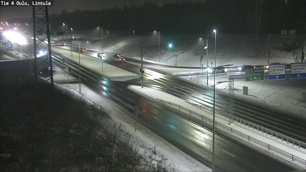 Weather Camera Image Väg 4 Uleåborg, Lintula, Oulu, Pohjois-Pohjanmaa