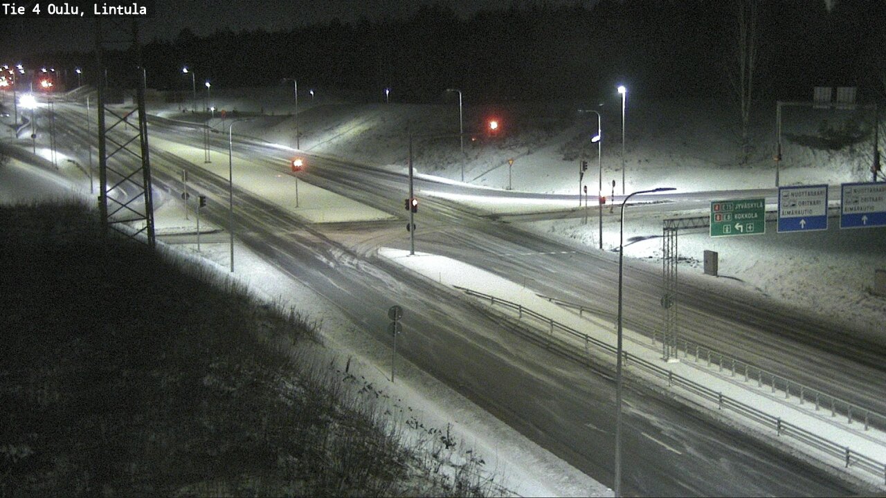 Weather Camera Image Väg 4 Uleåborg, Lintula, Oulu, Pohjois-Pohjanmaa