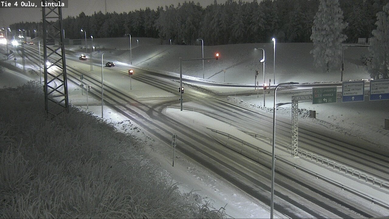 Weather Camera Image Väg 4 Uleåborg, Lintula, Oulu, Pohjois-Pohjanmaa