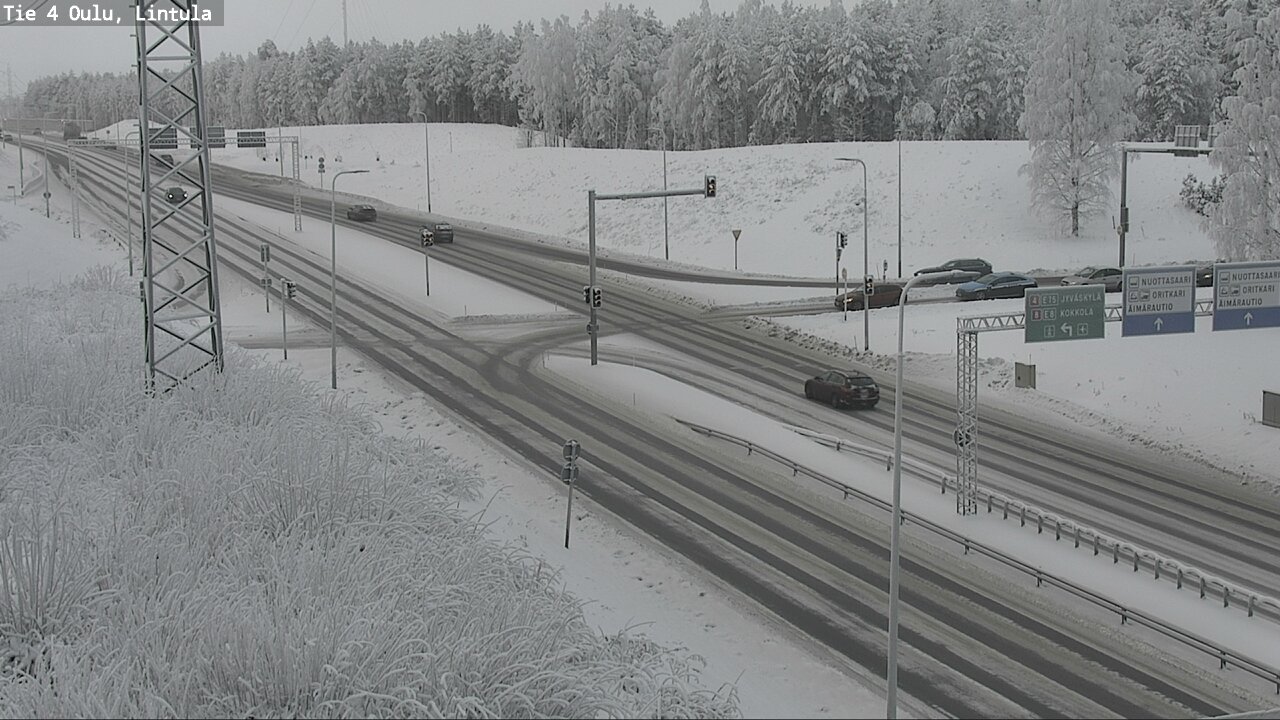 Weather Camera Image Väg 4 Uleåborg, Lintula, Oulu, Pohjois-Pohjanmaa