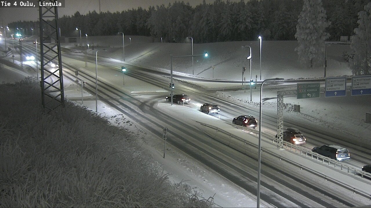 Weather Camera Image Väg 4 Uleåborg, Lintula, Oulu, Pohjois-Pohjanmaa
