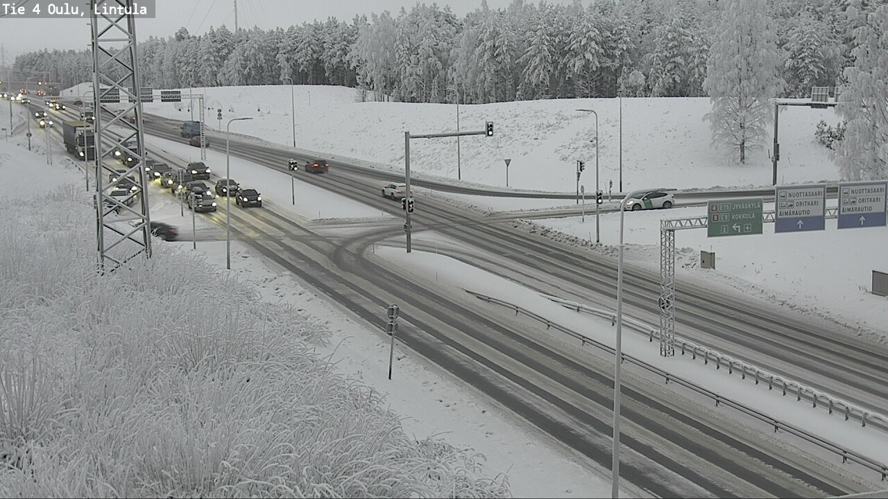 Weather Camera Image Väg 4 Uleåborg, Lintula, Oulu, Pohjois-Pohjanmaa