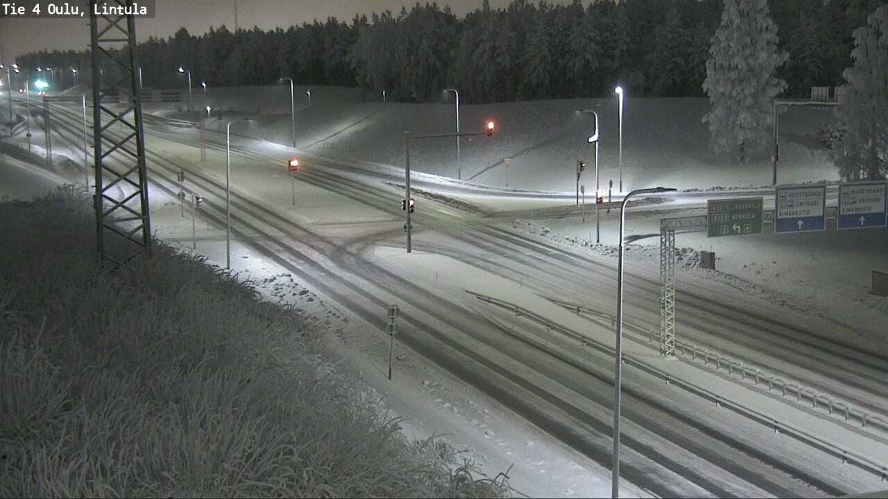 Weather Camera Image Väg 4 Uleåborg, Lintula, Oulu, Pohjois-Pohjanmaa
