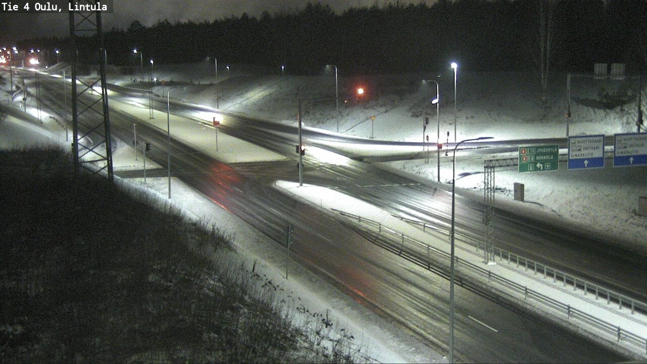 Weather Camera Image Väg 4 Uleåborg, Lintula, Oulu, Pohjois-Pohjanmaa