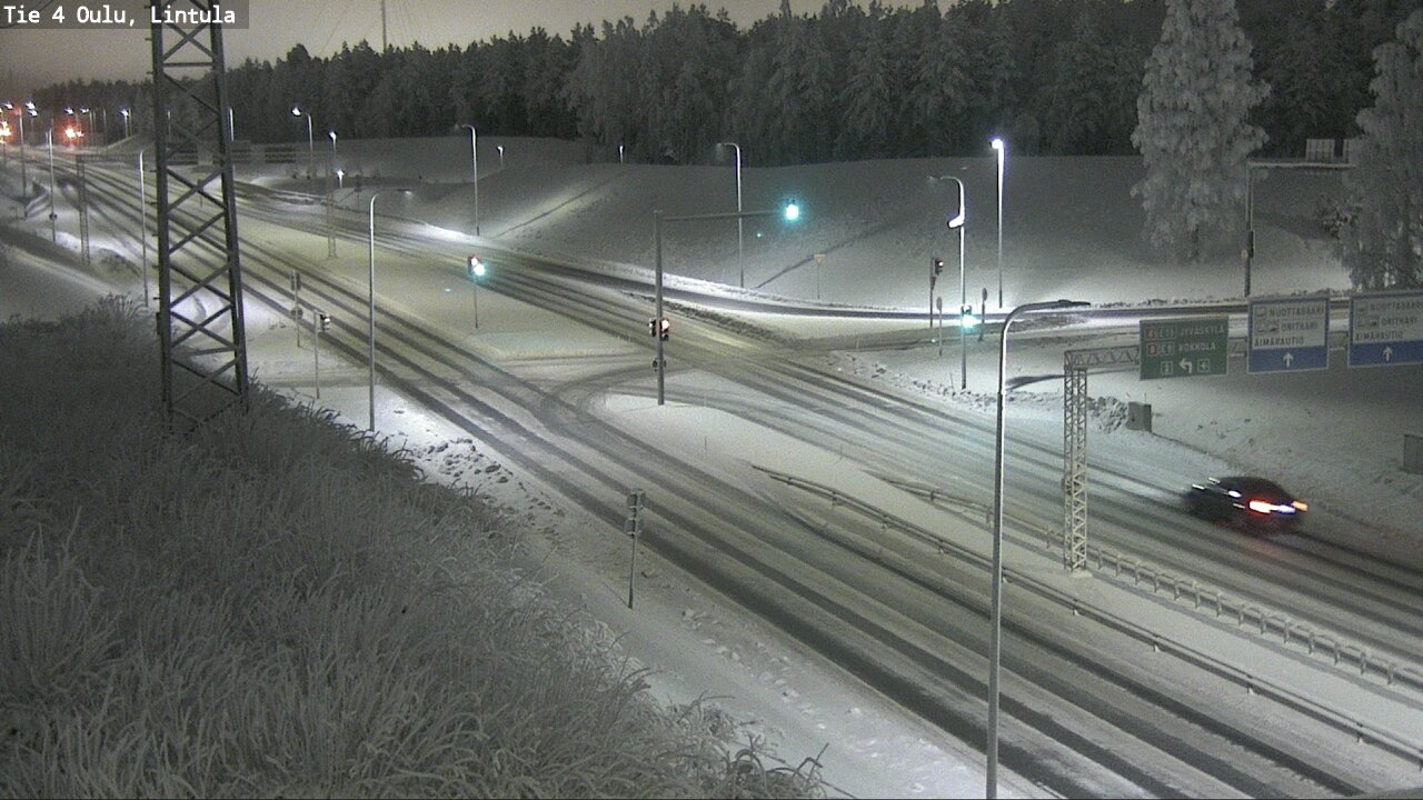 Weather Camera Image Väg 4 Uleåborg, Lintula, Oulu, Pohjois-Pohjanmaa