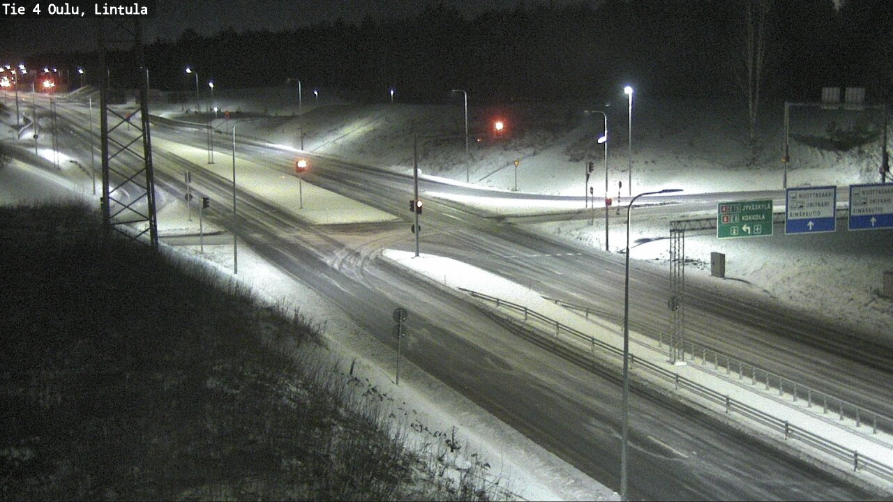 Weather Camera Image Väg 4 Uleåborg, Lintula, Oulu, Pohjois-Pohjanmaa