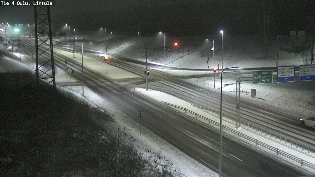 Weather Camera Image Väg 4 Uleåborg, Lintula, Oulu, Pohjois-Pohjanmaa