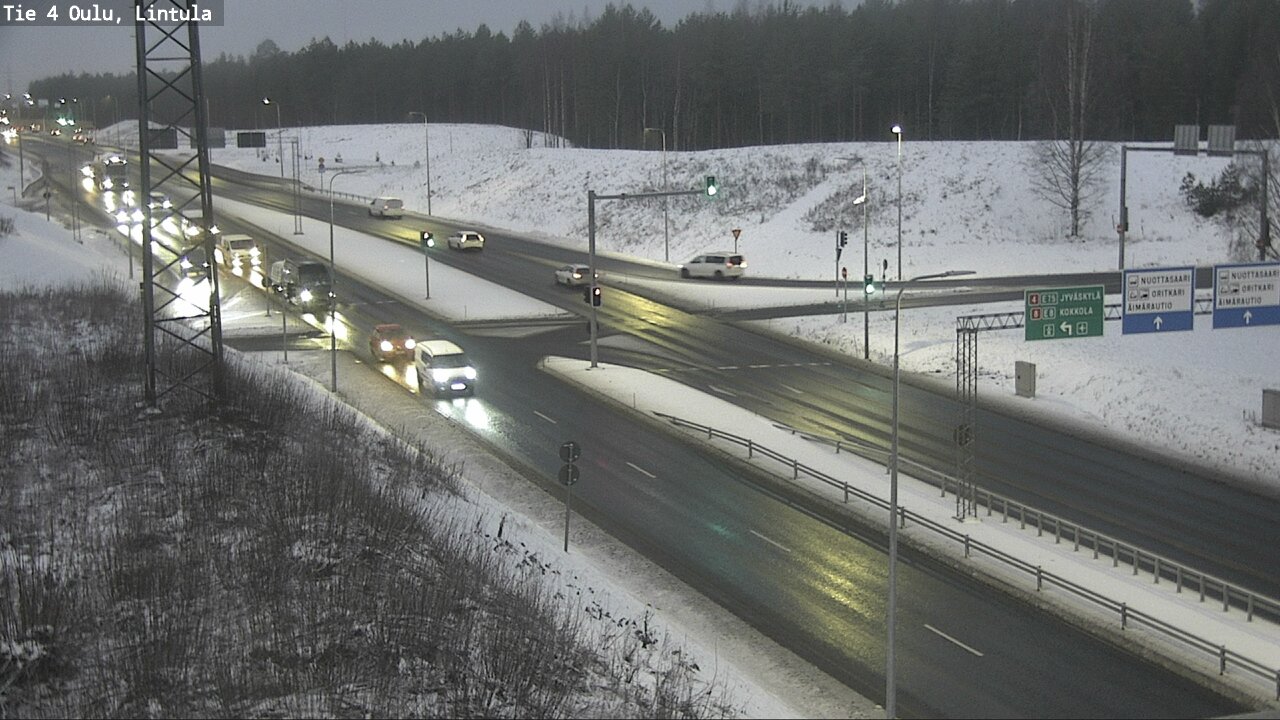 Weather Camera Image Väg 4 Uleåborg, Lintula, Oulu, Pohjois-Pohjanmaa
