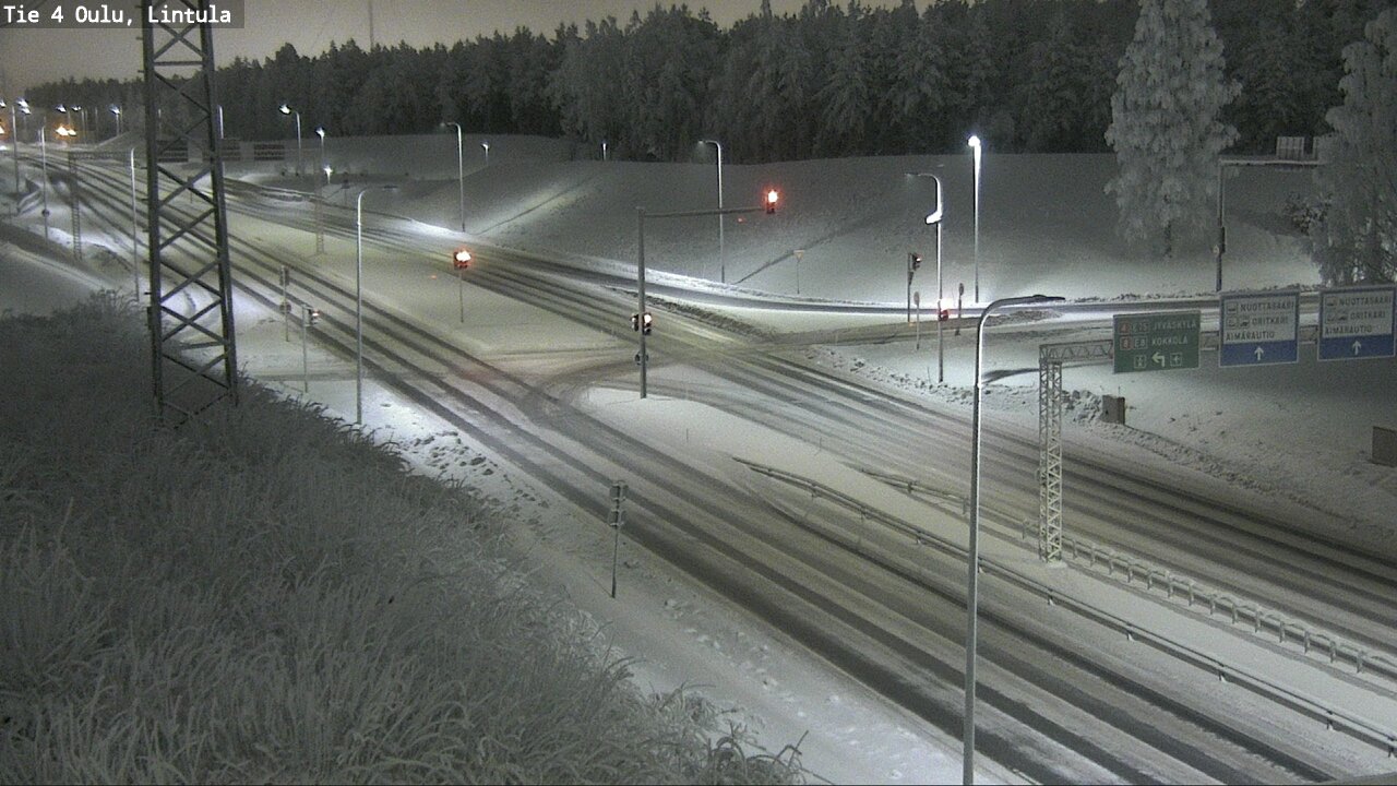 Weather Camera Image Road 4 Oulu, Lintula, Oulu, Pohjois-Pohjanmaa