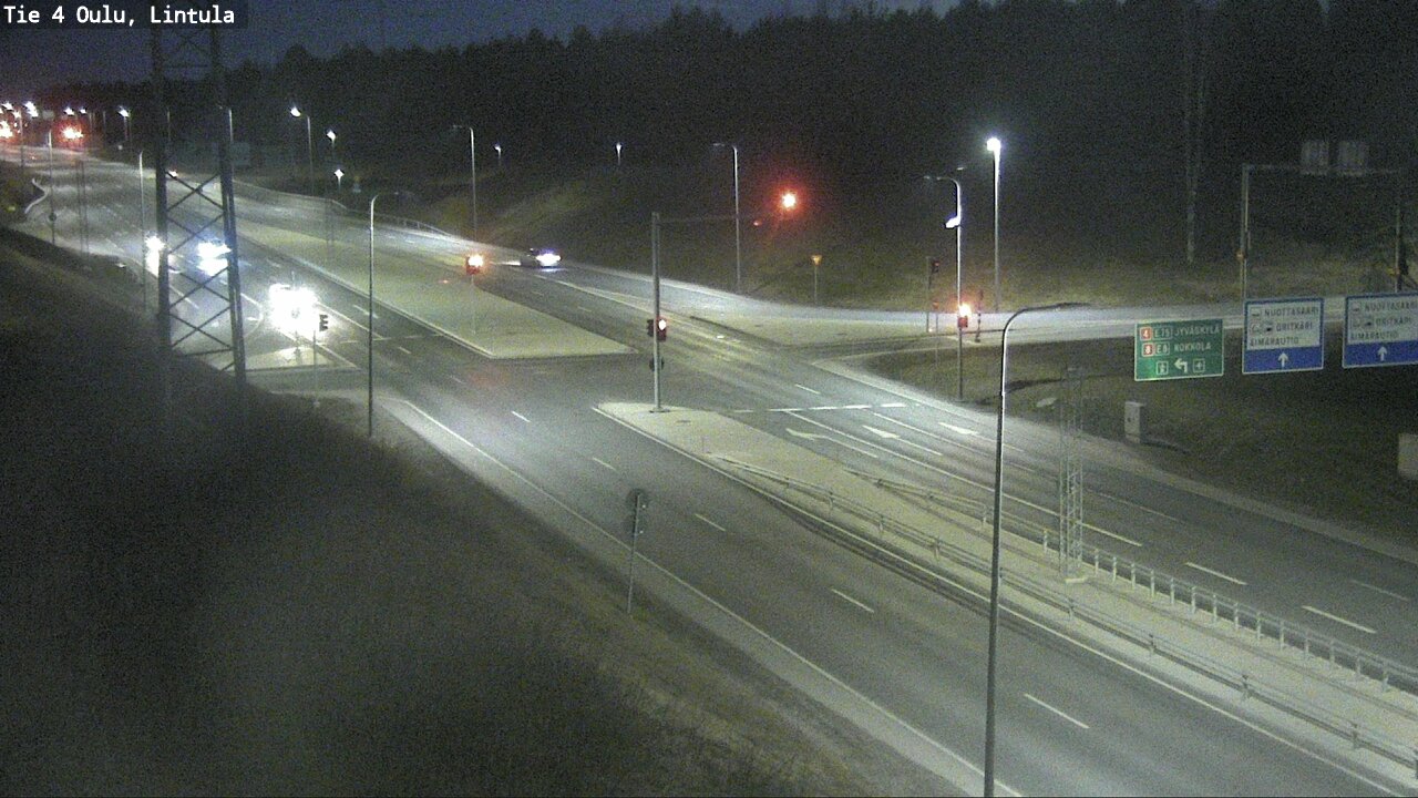 Weather Camera Image Väg 4 Uleåborg, Lintula, Oulu, Pohjois-Pohjanmaa