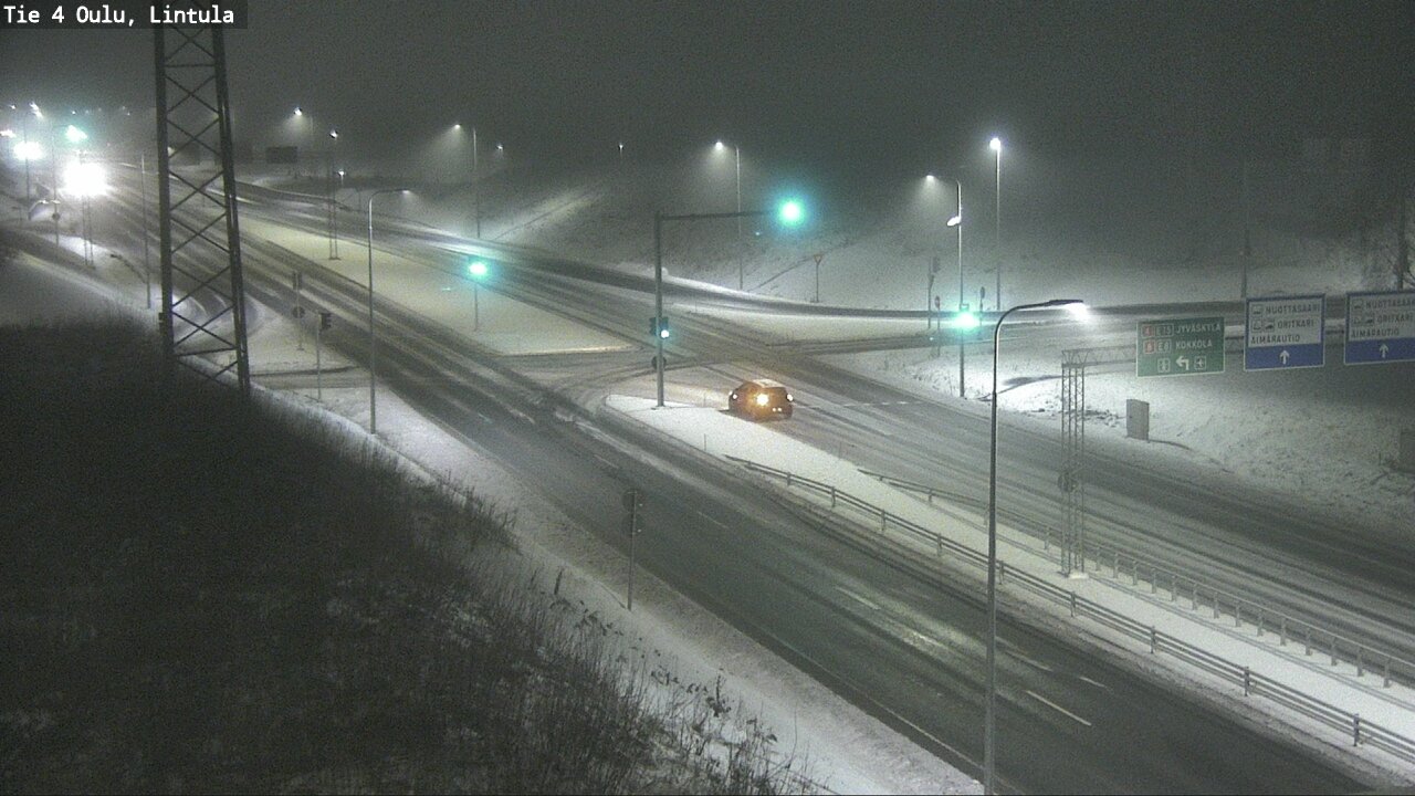 Weather Camera Image Väg 4 Uleåborg, Lintula, Oulu, Pohjois-Pohjanmaa