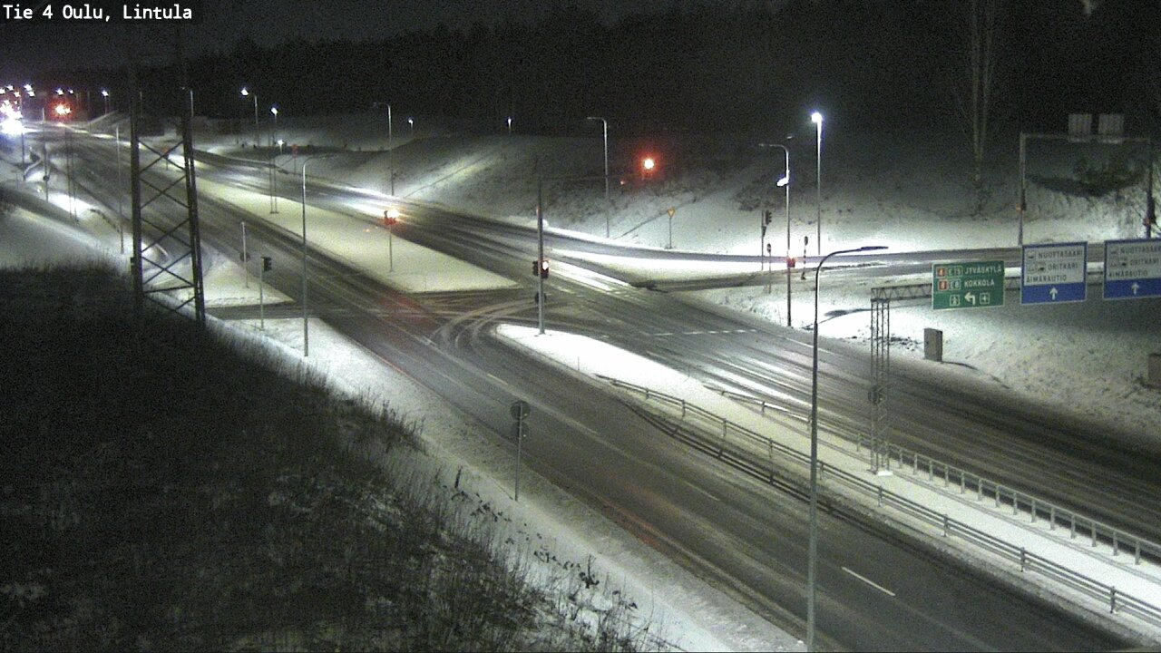 Weather Camera Image Väg 4 Uleåborg, Lintula, Oulu, Pohjois-Pohjanmaa