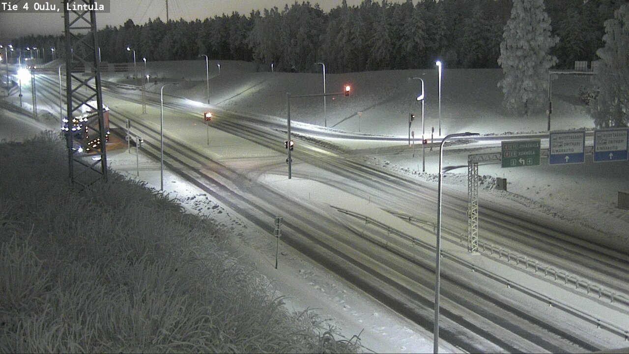 Weather Camera Image Road 4 Oulu, Lintula, Oulu, Pohjois-Pohjanmaa