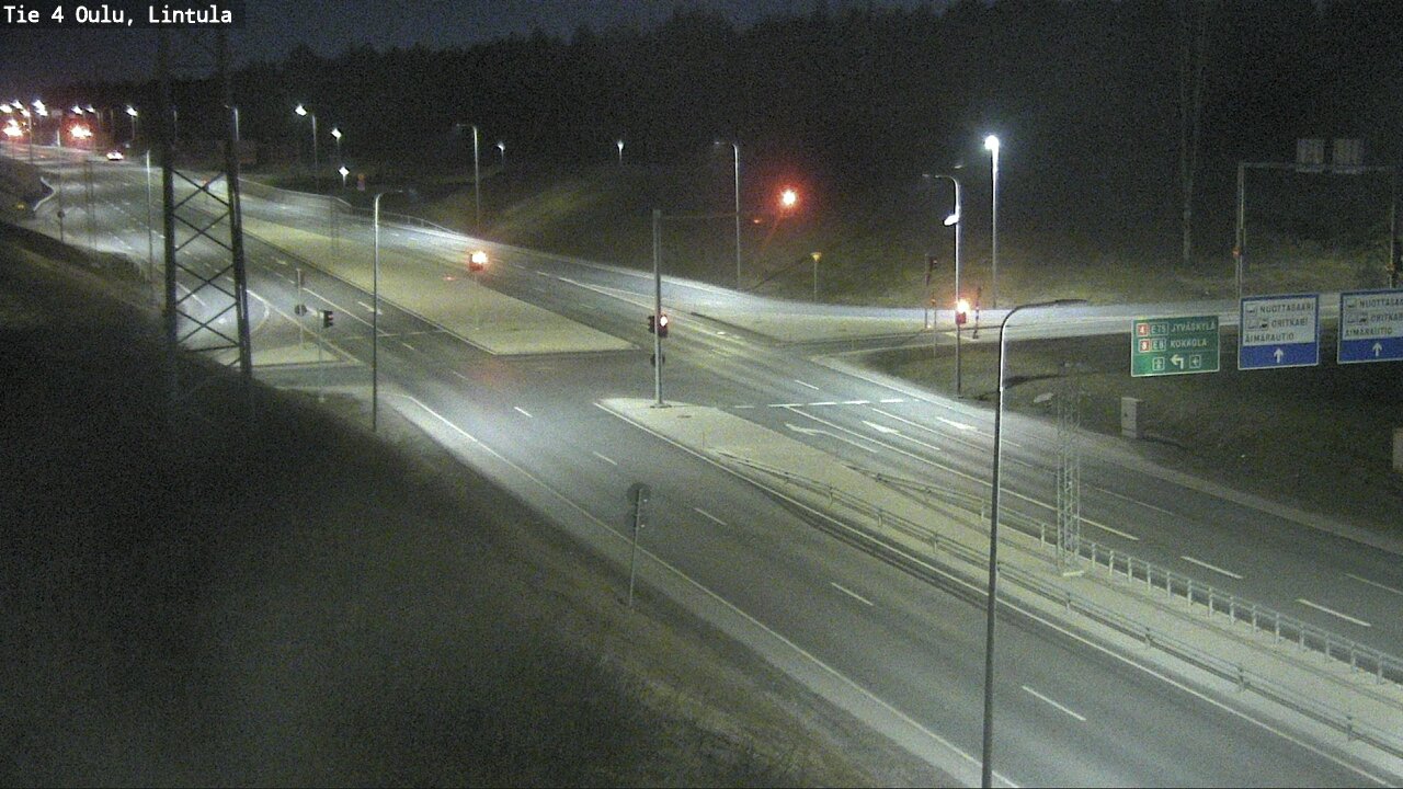 Weather Camera Image Väg 4 Uleåborg, Lintula, Oulu, Pohjois-Pohjanmaa