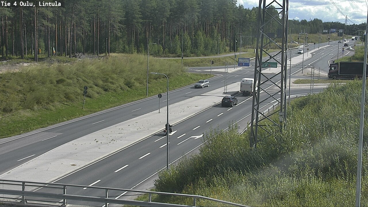 Weather Camera Image Väg 4 Uleåborg, Lintula, Oulu, Pohjois-Pohjanmaa