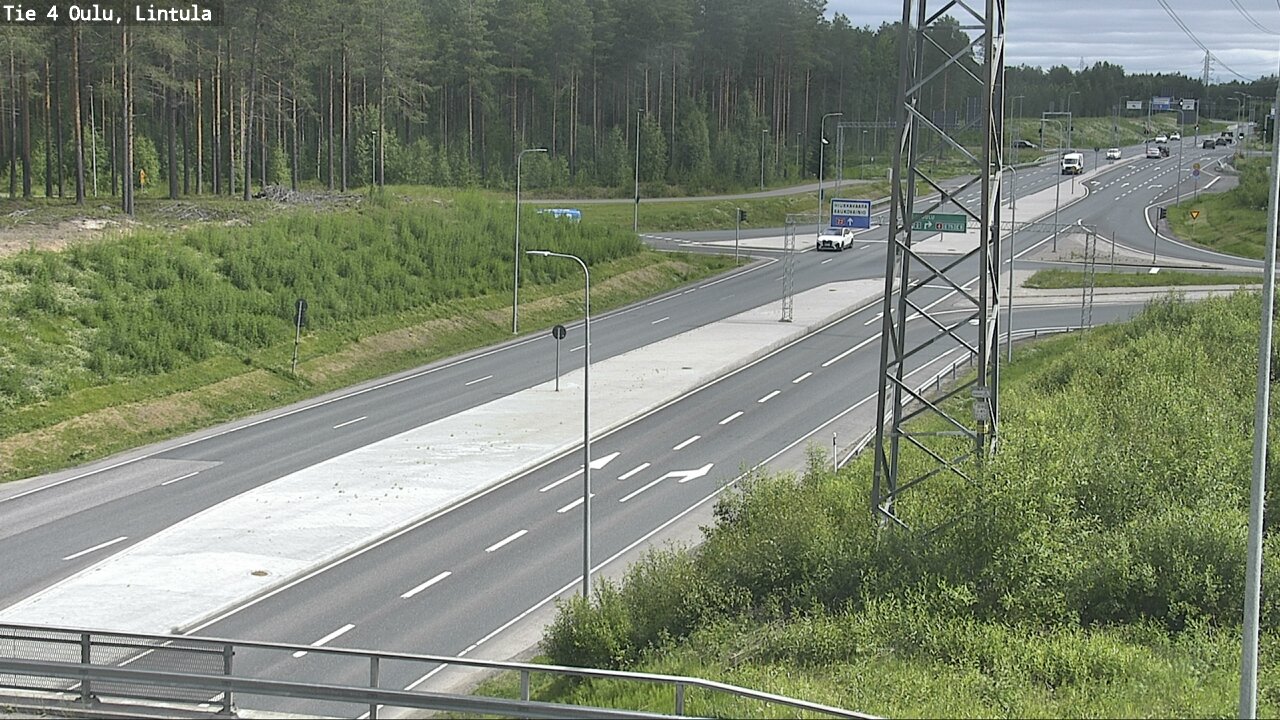 Weather Camera Image Väg 4 Uleåborg, Lintula, Oulu, Pohjois-Pohjanmaa