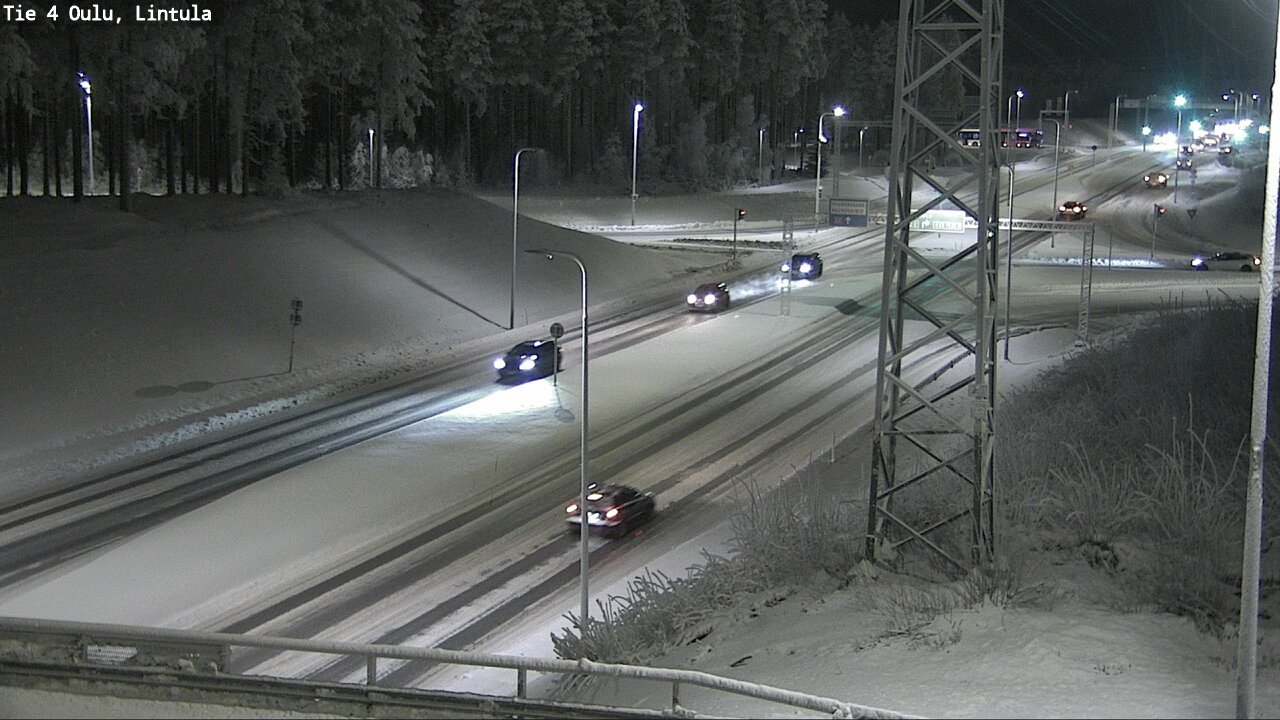 Weather Camera Image Väg 4 Uleåborg, Lintula, Oulu, Pohjois-Pohjanmaa
