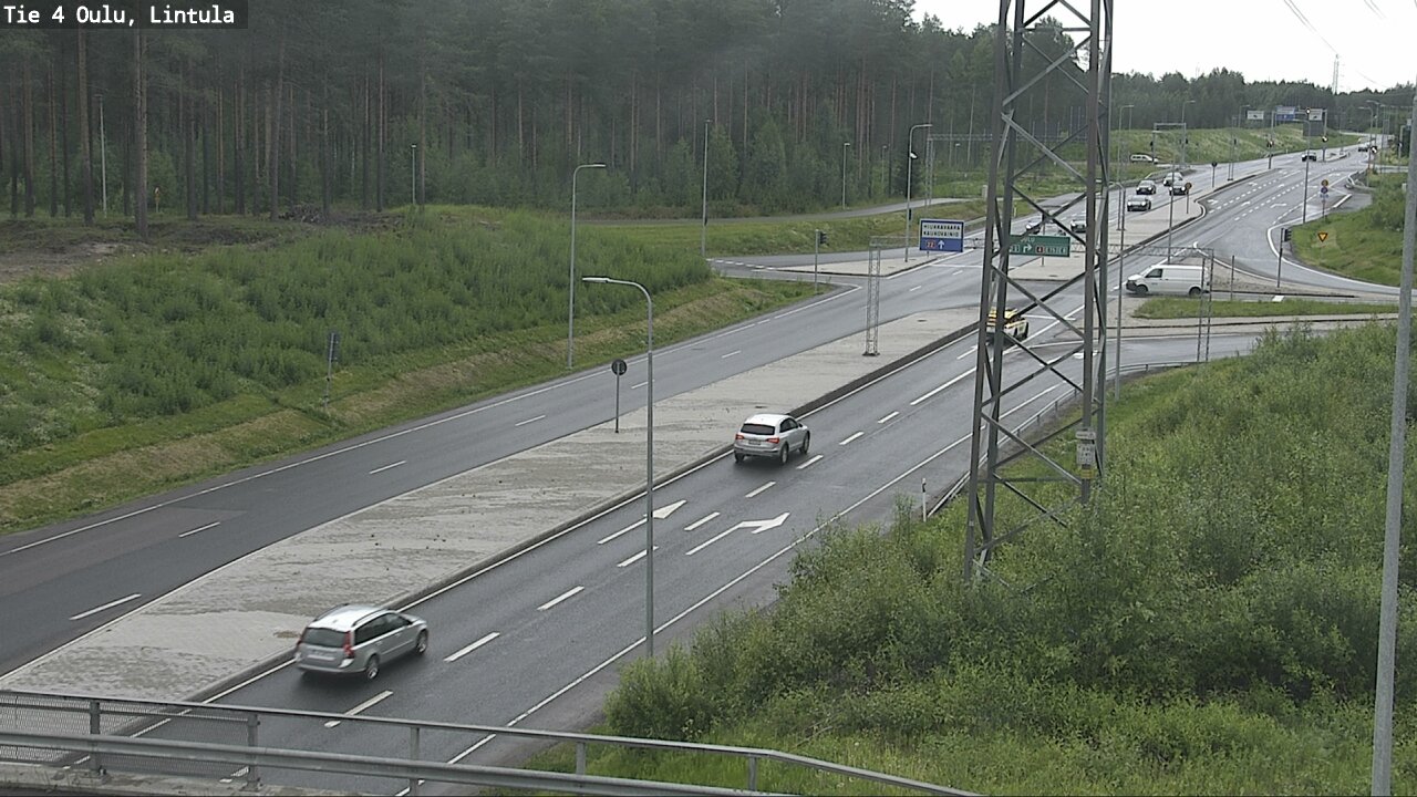 Weather Camera Image Väg 4 Uleåborg, Lintula, Oulu, Pohjois-Pohjanmaa