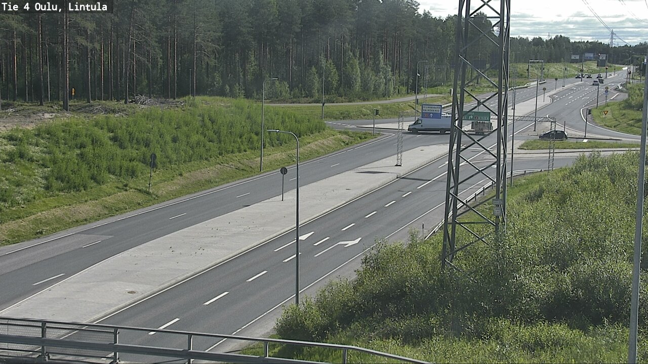 Weather Camera Image Väg 4 Uleåborg, Lintula, Oulu, Pohjois-Pohjanmaa