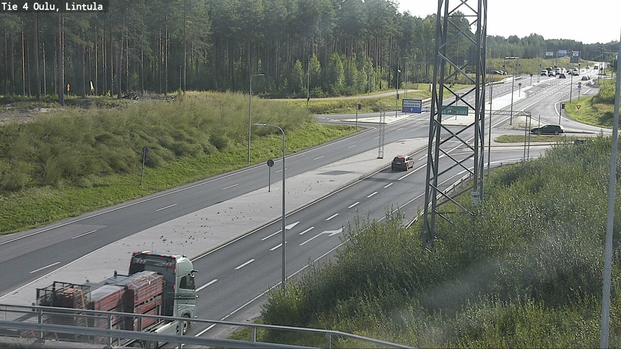 Weather Camera Image Väg 4 Uleåborg, Lintula, Oulu, Pohjois-Pohjanmaa