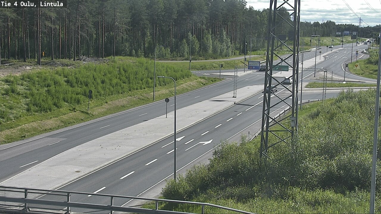 Weather Camera Image Väg 4 Uleåborg, Lintula, Oulu, Pohjois-Pohjanmaa