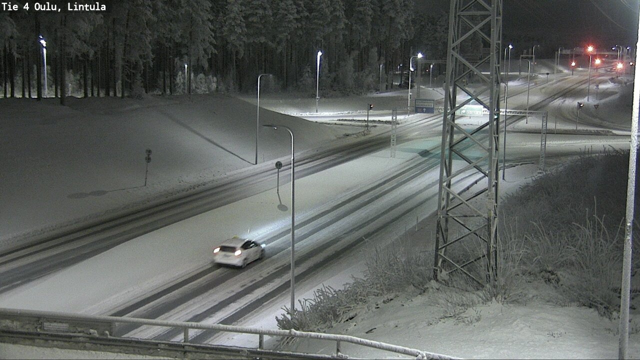 Weather Camera Image Väg 4 Uleåborg, Lintula, Oulu, Pohjois-Pohjanmaa
