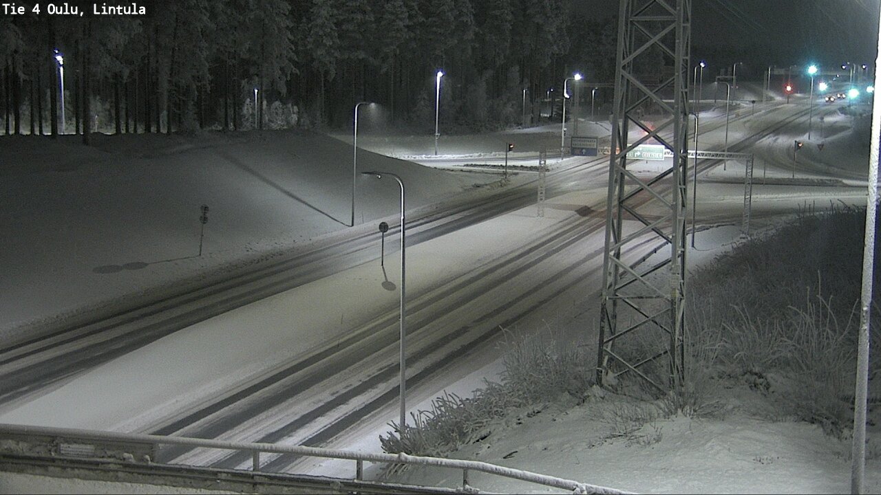 Weather Camera Image Väg 4 Uleåborg, Lintula, Oulu, Pohjois-Pohjanmaa