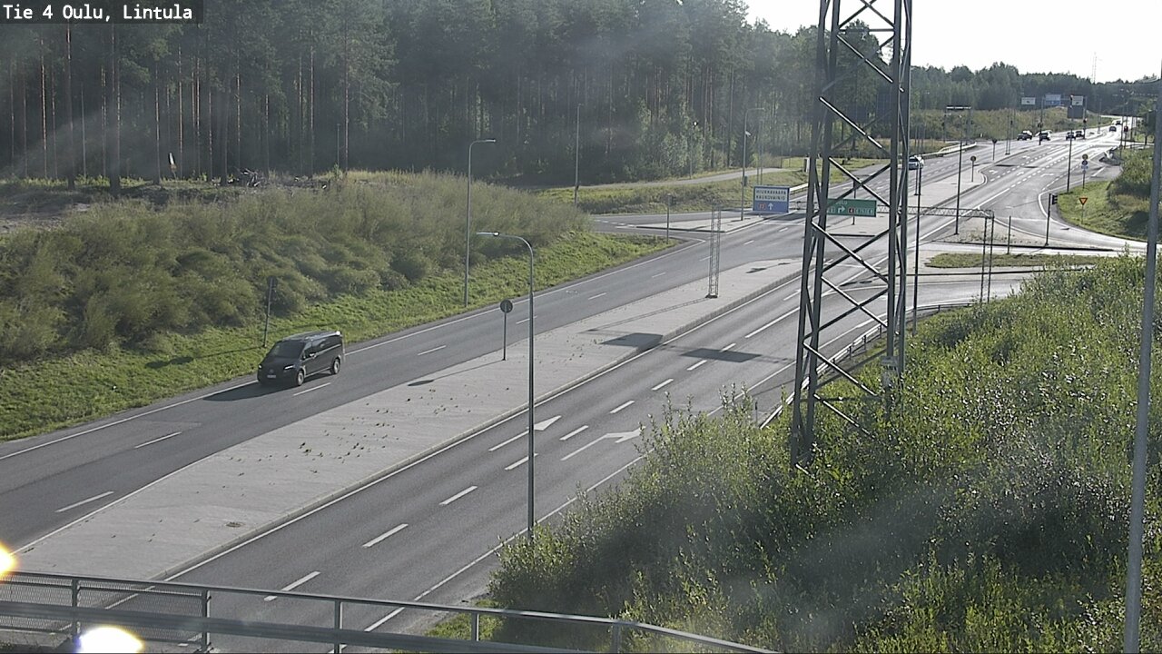 Weather Camera Image Väg 4 Uleåborg, Lintula, Oulu, Pohjois-Pohjanmaa