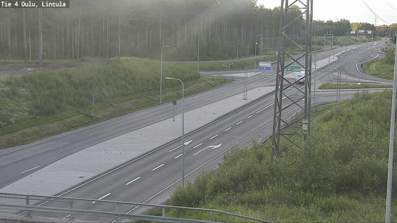 Weather Camera Image Väg 4 Uleåborg, Lintula, Oulu, Pohjois-Pohjanmaa
