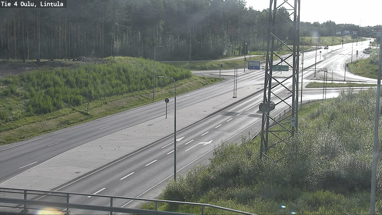 Weather Camera Image Väg 4 Uleåborg, Lintula, Oulu, Pohjois-Pohjanmaa