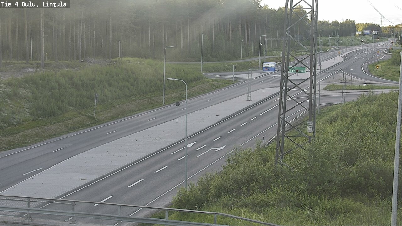 Weather Camera Image Väg 4 Uleåborg, Lintula, Oulu, Pohjois-Pohjanmaa