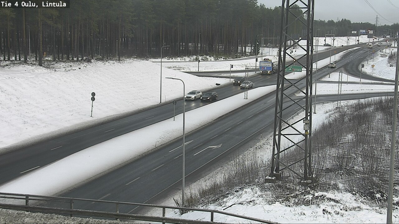 Weather Camera Image Väg 4 Uleåborg, Lintula, Oulu, Pohjois-Pohjanmaa