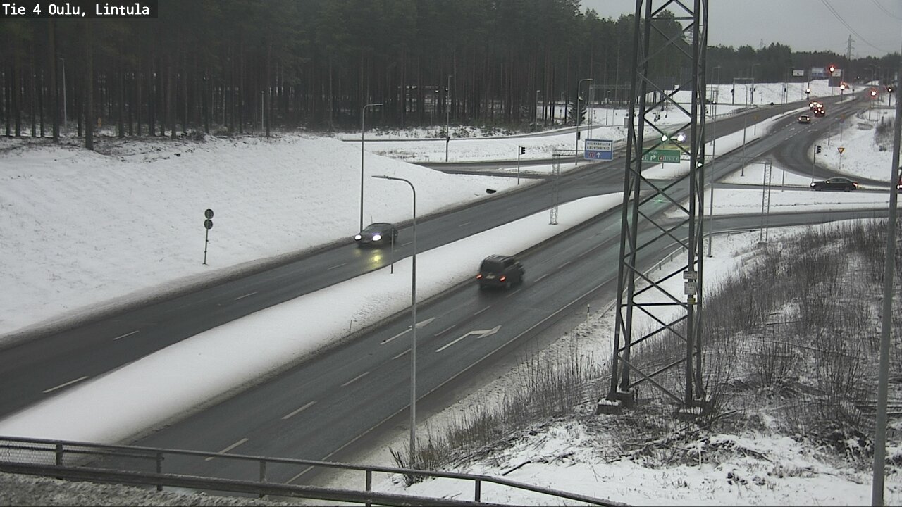 Weather Camera Image Väg 4 Uleåborg, Lintula, Oulu, Pohjois-Pohjanmaa