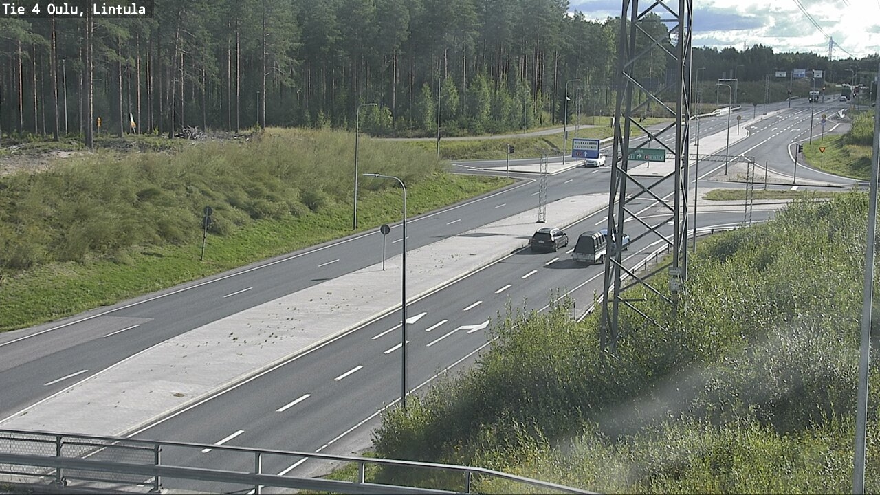 Weather Camera Image Väg 4 Uleåborg, Lintula, Oulu, Pohjois-Pohjanmaa