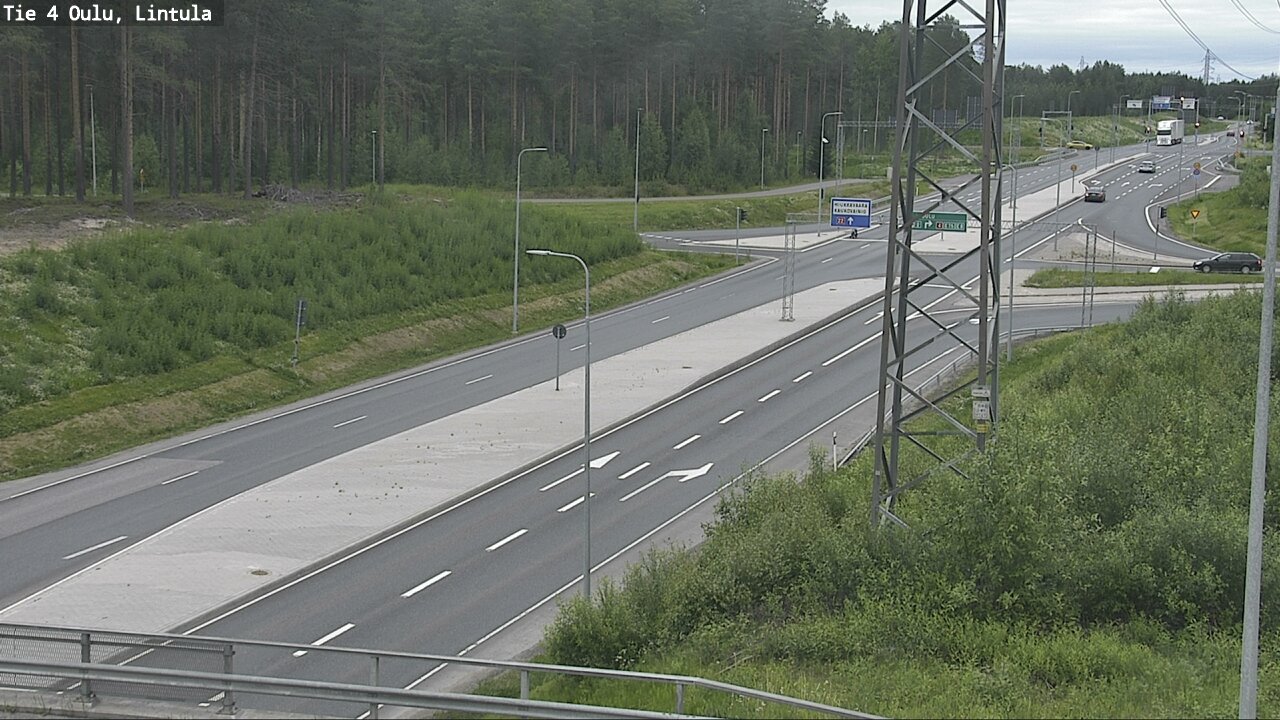 Weather Camera Image Väg 4 Uleåborg, Lintula, Oulu, Pohjois-Pohjanmaa