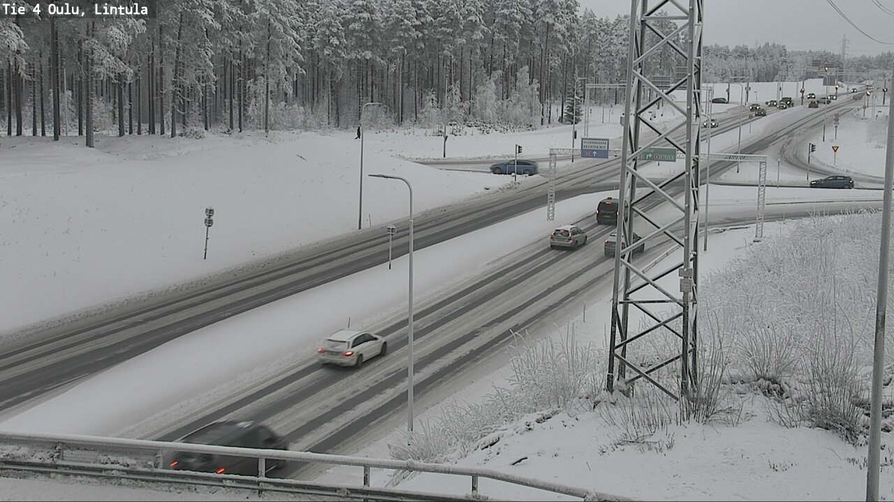 Weather Camera Image Väg 4 Uleåborg, Lintula, Oulu, Pohjois-Pohjanmaa