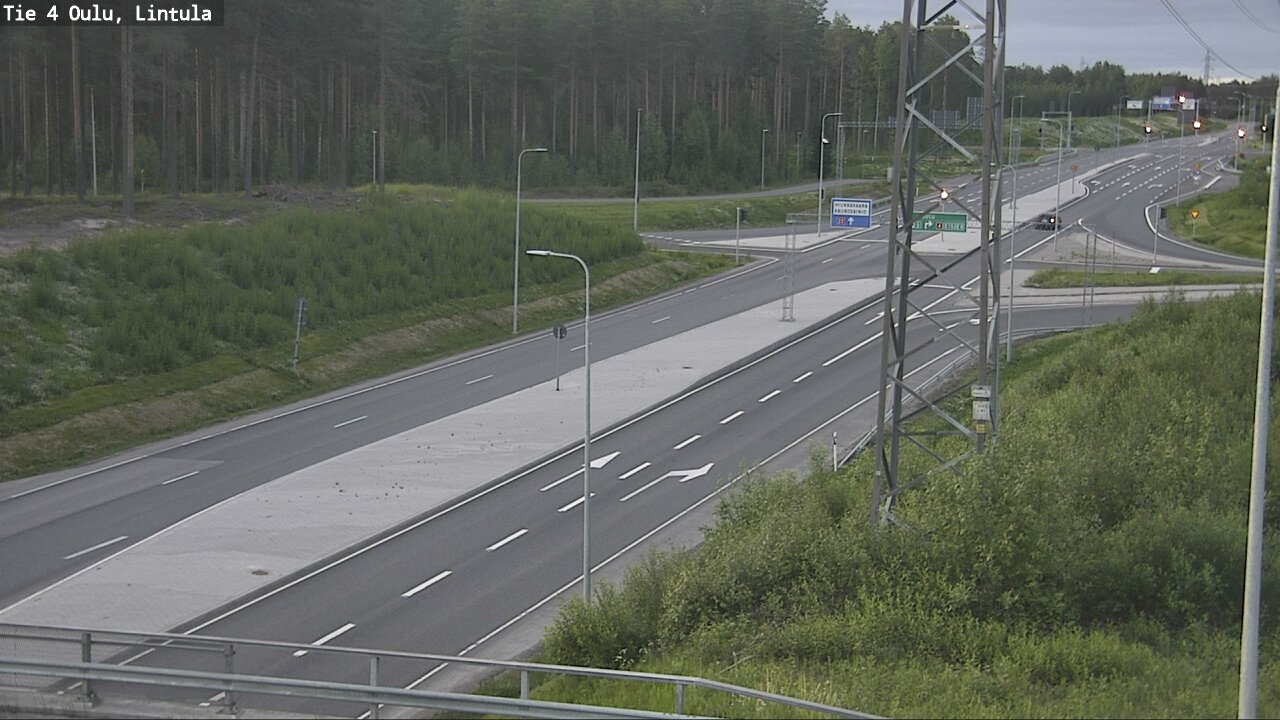 Weather Camera Image Väg 4 Uleåborg, Lintula, Oulu, Pohjois-Pohjanmaa