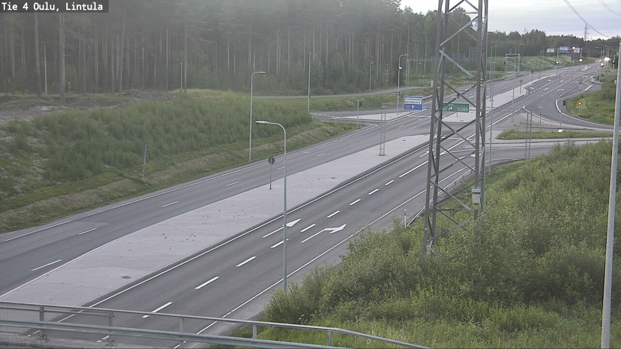 Weather Camera Image Väg 4 Uleåborg, Lintula, Oulu, Pohjois-Pohjanmaa