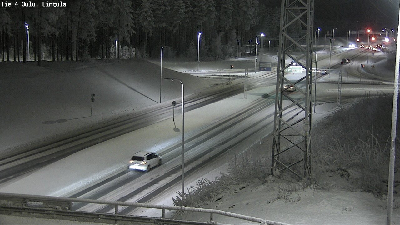 Weather Camera Image Väg 4 Uleåborg, Lintula, Oulu, Pohjois-Pohjanmaa