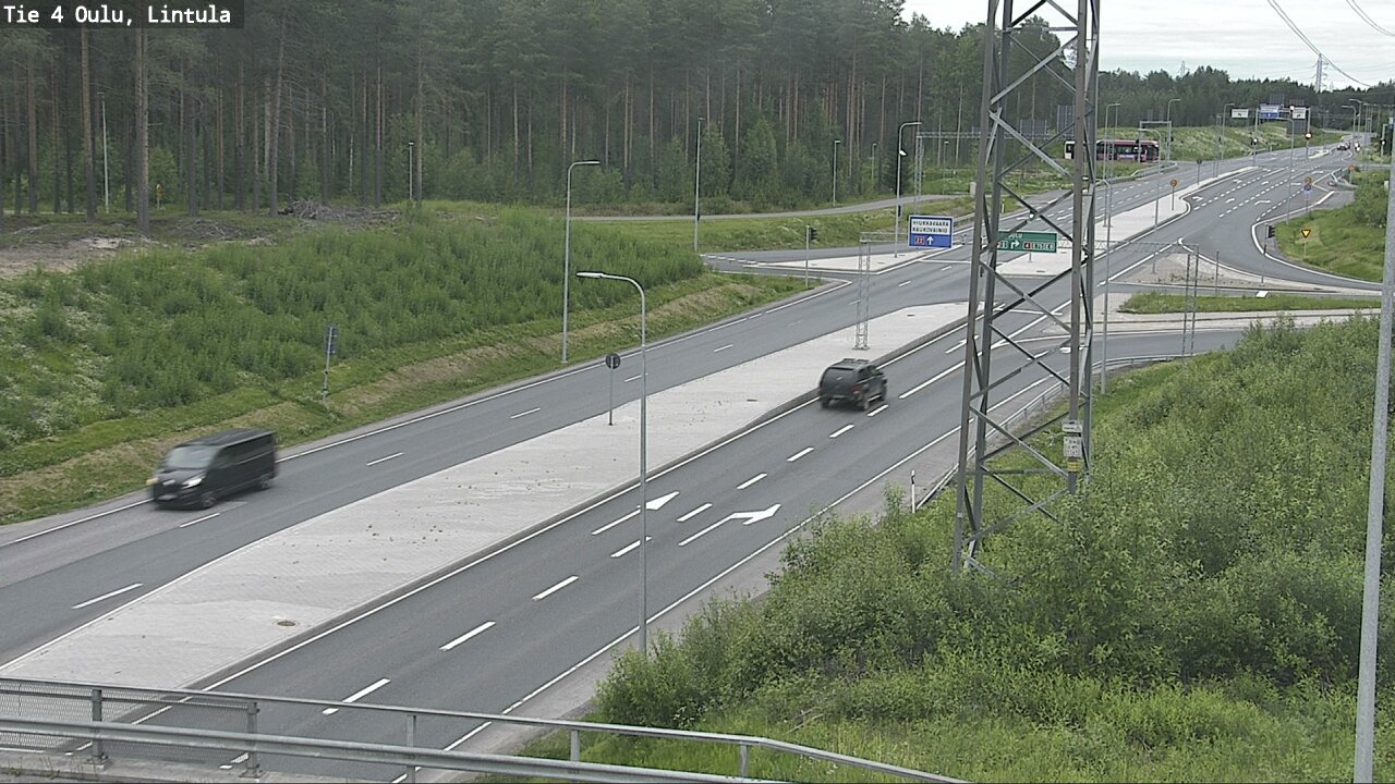 Weather Camera Image Väg 4 Uleåborg, Lintula, Oulu, Pohjois-Pohjanmaa