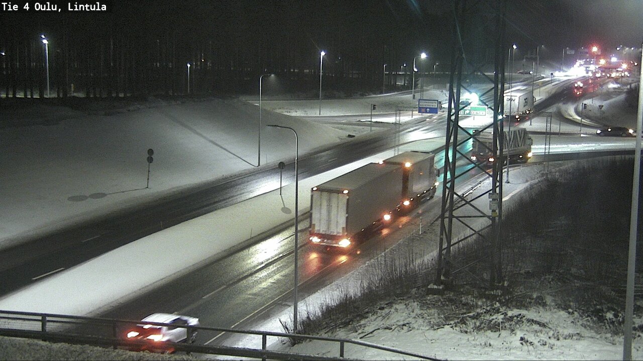 Weather Camera Image Väg 4 Uleåborg, Lintula, Oulu, Pohjois-Pohjanmaa