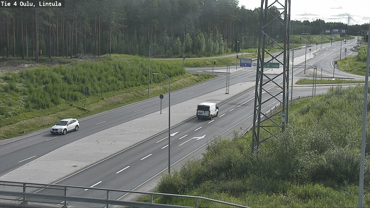 Weather Camera Image Väg 4 Uleåborg, Lintula, Oulu, Pohjois-Pohjanmaa