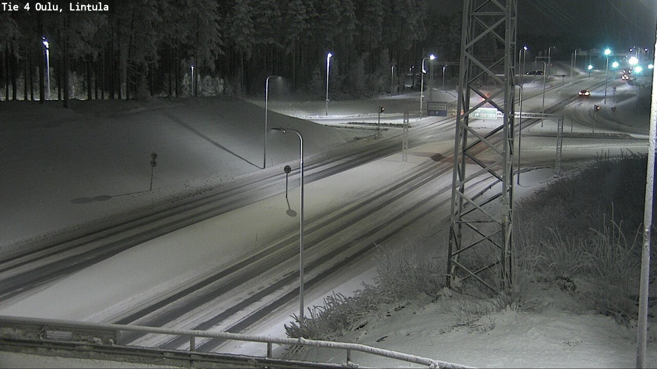 Weather Camera Image Väg 4 Uleåborg, Lintula, Oulu, Pohjois-Pohjanmaa