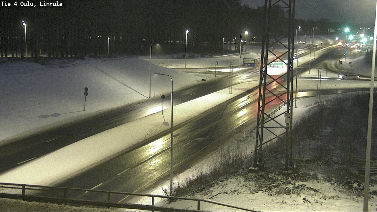 Weather Camera Image Väg 4 Uleåborg, Lintula, Oulu, Pohjois-Pohjanmaa