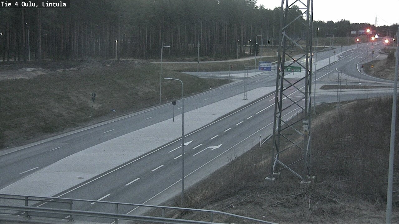 Weather Camera Image Road 4 Oulu, Lintula, Oulu, Pohjois-Pohjanmaa